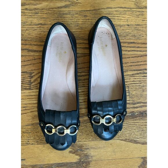 Kate Spade New York Black Horsebit Slip On Loafer Shoes Women's Size 7 - Picture 9 of 9